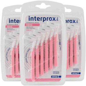 3x Interprox Ragers Plus Nano Roze PHD 0.7 6 stuks