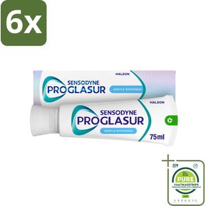 Sensodyne - Tandpasta - Proglasur Gentle Whitening - Verheldert Glazuur - 75 ml - Voordeelverpakking - 6 stuks - Tandpasta - Whitening