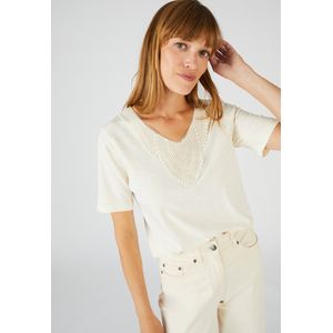 Damart - T-shirt, mix met biologisch katoen - Vrouwen - Bruin - S