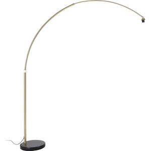 QAZQA xxl - Moderne Booglamp | Vloerlamp | Staande Lamp - 1 lichts - H 2690 mm - Zwart Goud - Woonkamer | Slaapkamer | Keuken