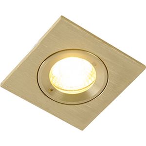 QAZQA xena - Moderne Inbouwspot voor badkamer - 1 lichts - L 8 cm - Goud/messing -