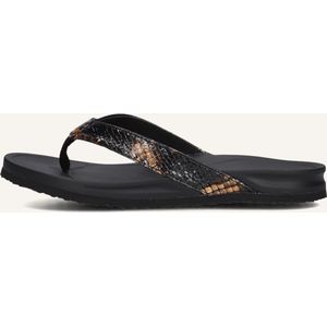 BLASZ - BELLA 2402 - Teenslippers - Zwart - Leatherlook - Rubber en Textiel