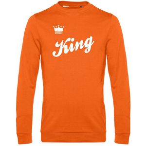 Sweater King | oranje shirt sweater | Koningsdag kleding | Oranje | maat XXL