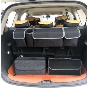 BMetics Kofferbak Organizer - Kofferbak Tas - 50 x 17 x 24 CM - Boodschappen en Auto Accessoires - Met Klittenband - Zwart