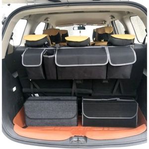 Kofferbak Organizer - Kofferbak Tas - 50 x 17 x 24 CM - Boodschappen en Auto Accessoires - Met Klittenband - Zwart