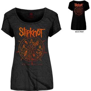 Slipknot - The Wheel Dames T-shirt - S - Zwart