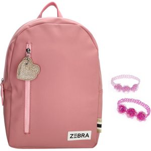 Zebra Rugzak Pink Colours Girls - rugtas - schooltas + armbandje