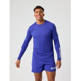 Björn Borg Longsleeve Sportshirt Heren - Sportshirt met Lange Mouwen - Clematis Blauw - Maat L