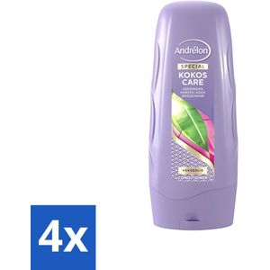 Andrélon - Kokos Care - Conditioner - Hydraterend & Verzachtend - 300 ml - Voordeelverpakking - 4 stuks
