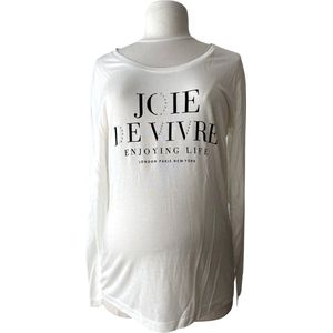 Zwangerschapstrui Snow White met front print maat XL