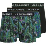 Jack & Jones heren 3P boxer trunks tropical bird groen & zwart