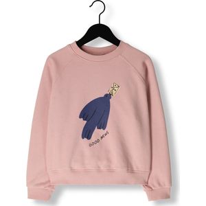 Jelly Mallow Bird Sweatshirt Pink Truien & Vesten Meisjes - Sweater - Hoodie - Vest- Roze - Maat 6-7Y