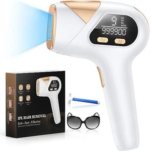 3-in-1 IPL Ontharingslaser met 9 Energieniveaus - Pijnloos Ontharingsapparaat voor Gezicht, Oksels en Lichaam