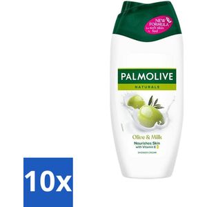 10 x Palmolive Naturals - Olijf & Melk - Douchecrème - Natuurlijk & Verzachtend - 250 ml - Zachte Huid - Palmolive Naturals