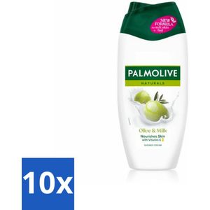 10 x Palmolive Naturals - Olijf & Melk - Douchecrème - Natuurlijk & Verzachtend - 250 ml - Douchecrème - Natuurlijke Huidverzorging - Olijf En Melk - Vegan Douchecrème - Zachte Huid