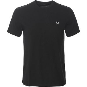 Fred Perry Ringer T-shirt Polo's & T-shirts Heren - Polo shirt - Zwart - Maat XS