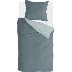 Byrklund - Dekbedovertrek Side Way - Groen/Jade - 140x220 - 100% Katoen