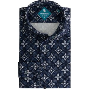 District Indigo - Lange Mouw Overhemd - Donkerblauw - 7.42.025.782