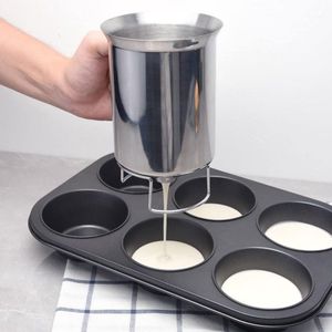 Taartdeegportioneerder van roestvrij staal - 900 ml - Bakken doe-het-zelf gereedschap voor cakes, pannenkoeken, muffins en wafels