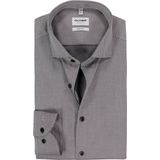 OLYMP - Level 5 - Body Fit Overhemd - Antraciet Grijs - Mouwlengte 7