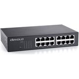 16-Poorts Gigabit Switch - Zwart - Stroomvoorziening via Ethernet - Ventilatorloos Design