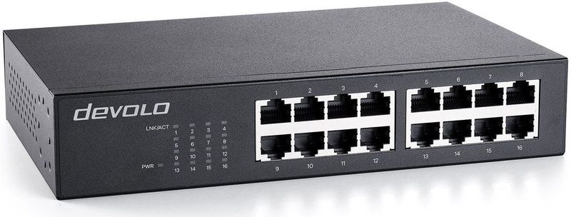 16-Poorts Gigabit Switch - Zwart - Stroomvoorziening via Ethernet - Ventilatorloos Design