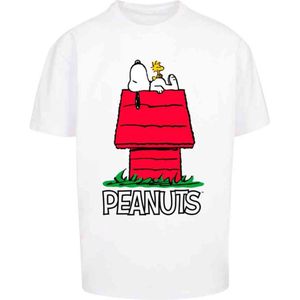 Merchcode Peanuts - Snoopy Sleep Oversize Heren T-shirt - S - Wit