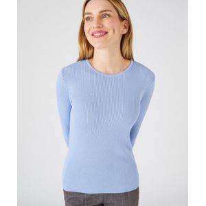 Damart - Trui met ronde hals 50% merinowol - Dames - Blauw - XS