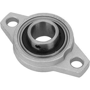 Allecto Plus - 20 mm Zink Legering verchroomde stalen flenslagers - Zelfinstellend - Ideaal voor 3D-printers en asstaven