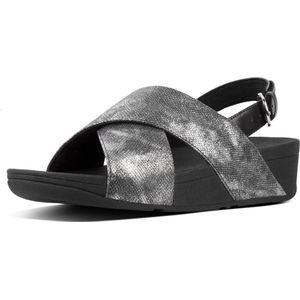 FitFlop Lulu Cross Back Strap Sandals Shimmer Print ZWART - Maat 41