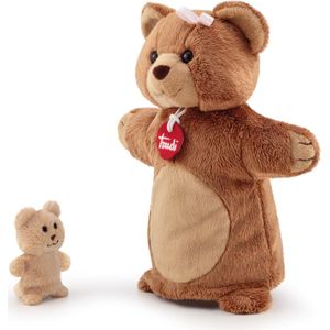 Trudi Handpop Teddybeer met Baby ca. 26 cm (Maat S)