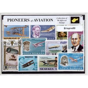 Luchtvaartpioneers – Luxe postzegel pakket (A6 formaat) - collectie 50 van verschillende postzegels van Luchtvaartpioneers – kan als ansichtkaart in een A6 envelop. Authentiek cadeau - kado - geschenk - kaart - luchtvaart - uitvinders - pioneer