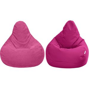 Zitzak - Grote Zitzak Volwassenen - Binnen Zitzakken Lounge - Zitzak Woonkamer - Hoge Rug Gaming Zitzak Stoel - Bean bag Ligstoel - Set van 2