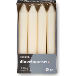 Blokker Dinerkaars - 8 Stuks - Crème - 15cm