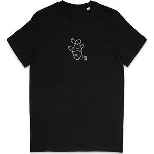 Dames Heren T Shirt - Grafische Vis Print - Zwart - S