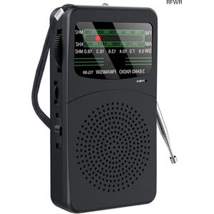 RFWR® Draagbare AM/FM/SW Radio met Krachtige 3W Luidspreker – Compact en Batterijgevoed voor Thuis en Buiten