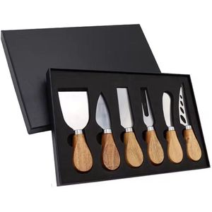 Consumerce® Premium Houten Kaasmessen Set in Geschenkdoos – 6 Stuks – Kaasmes – Kaasmesjes – Kaasmessenset �– Kaas Mes – Tapas Mesjes - Borrel