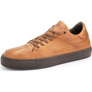 DenBroeck Wayne St. Leren herensneakers - Cognac Bruin Leer - Maat 43