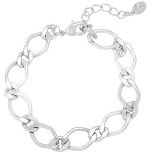 Zilveren chunky chain armband - Zilver - Armbandje van roestvrij staal - Sieraden voor dames - RVS - Schakelarmband - Stainless steel - Nikkelvrij - Roestvrij stalen