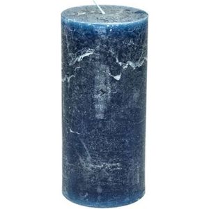 Stompkaars - Donkerblauw - 7x15cm - parafine - set van 4