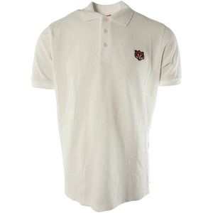 Kenzo - Lucky Tiger - Poloshirt - Wit - Katoen - Korte Mouwen