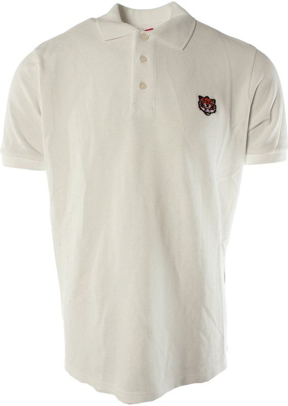 Kenzo - Lucky Tiger - Poloshirt - Wit - Katoen - Korte Mouwen