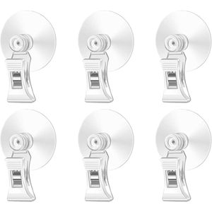 Provento - Transparante zuignaphaken voor aquarium, kantoor, keuken en supermarkt, 6 stuks