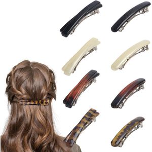 8 Stuks Haarklemmen voor Dames - Tortoise Haarspelden - 2 Stijlen en 4 Kleuren