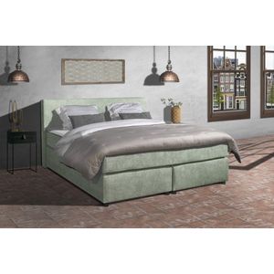 Anno 1588 - Boxspring Amsterdam - Pocketvering - Lentegroen - 160x210 cm - Inclusief Dekbed en Kussens