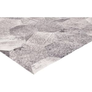 Vercai Rugs Nova Patchwork Collectie - Laagpolig Vloerkleed - Dierenhuid Tapijt voor Woonkamer - Polyester - Grijs - 120x170 cm