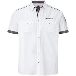 Jan Vanderstorm herren Overhemd Met Korte Mouwen - 55/56 - wit