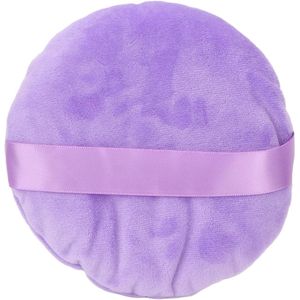 Multifunctionele, wasbare losse poeder voor make-up, nat of droog gebruik, grote ronde applicator, flexibel schuim, paars