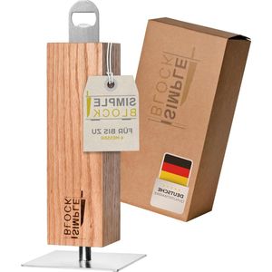 - Magnetisch messenblok voor 4-6 messen incl. flesopener van massief eikenhout - Magneet messenhouder en standaard van massief hout eiken - Opbergblok voor messen (zonder messen) met magnetische functionaliteit