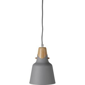Rigel verlichting hanglamp Ø16cm aluminum grijs, hout.